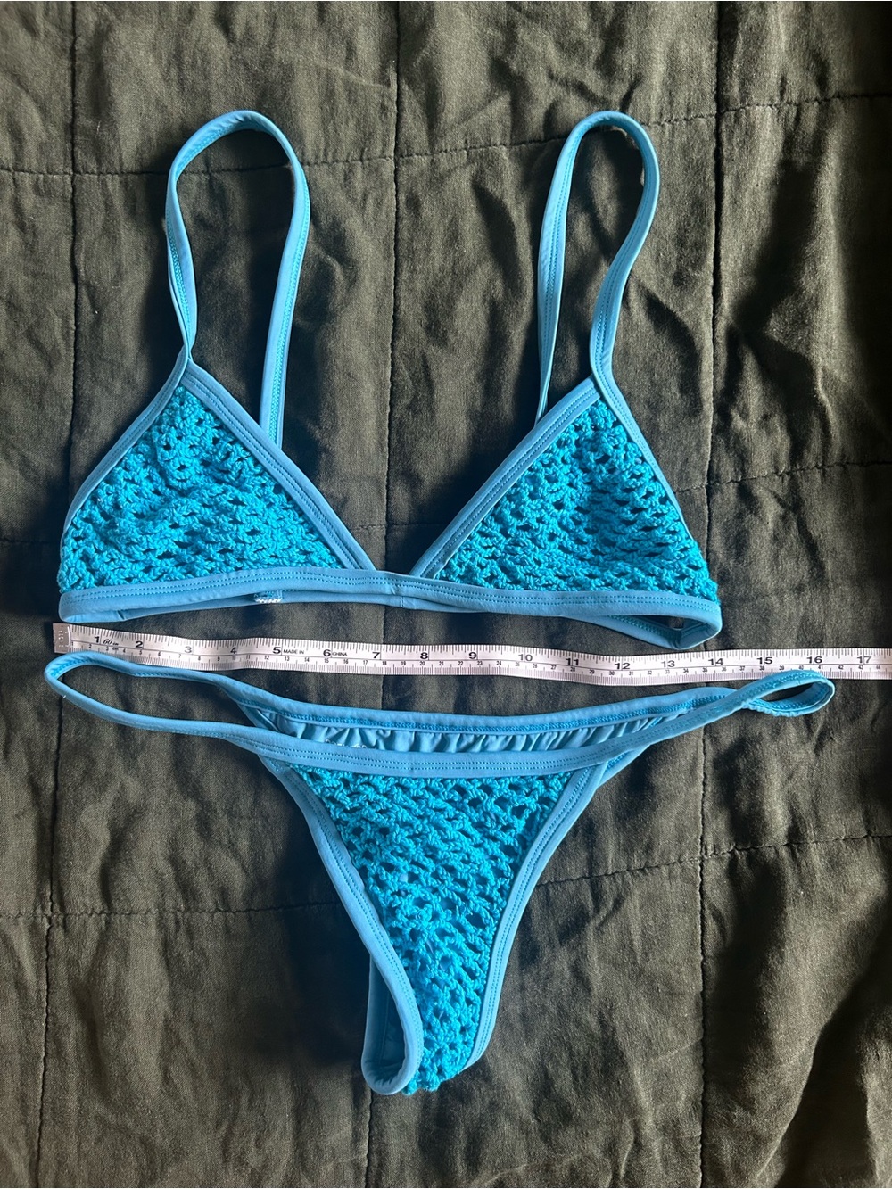 Posh Pua Turquoise Crochet Bikini Set - Picture 4 of 4